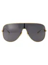 Gucci Gg1436s Sunglasses In 001 Gold Gold Grey
