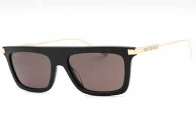 Pre-owned Gucci Gg1437s-001-55 Sunglasses Size 55mm 145mm 17mm Black Men In Gray