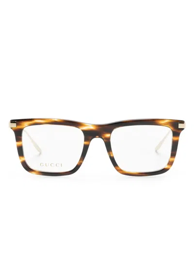 Gucci Gg14380 Square-frame Glasses In Brown