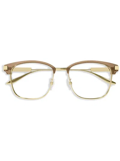 Gucci Gg1439ok Square-frame Glasses In Gold