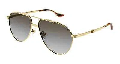 Pre-owned Gucci Gg1440s-004-59 Gold Sunglasses In Brown