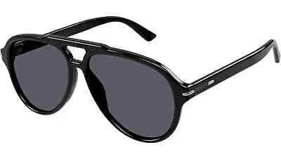 Pre-owned Gucci Gg1443s-001 Black In Gray