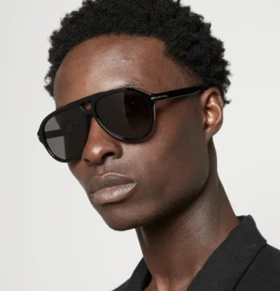 Pre-owned Gucci Gg1443s-001 Black Sunglasses In Gray