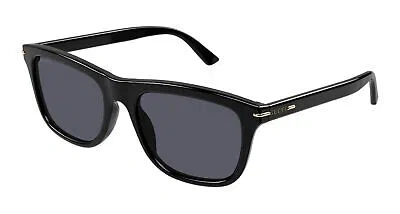 Pre-owned Gucci Gg1444s-001 Black Sunglasses In Gray