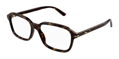 Gucci Gg1446o 002 Men's Glasses Tortoiseshell Size 56 - Free Lenses - Blue Light Block Available In Brown