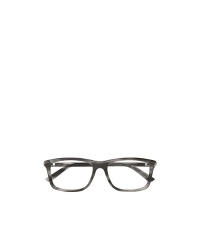 Gucci Gg1447o Tortoiseshell-effect Rectangle-frame Glasses In Gray