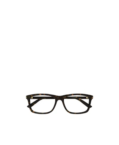 Gucci Gg1447o Tortoiseshell Rectangle-frame Glasses In Black