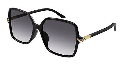 Pre-owned Gucci Gg1448sa-001 Black Sunglasses In Gray