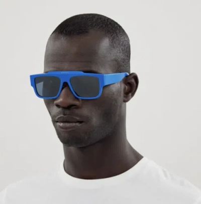 Pre-owned Gucci Gg1460s-004 Light Blue Sunglasses