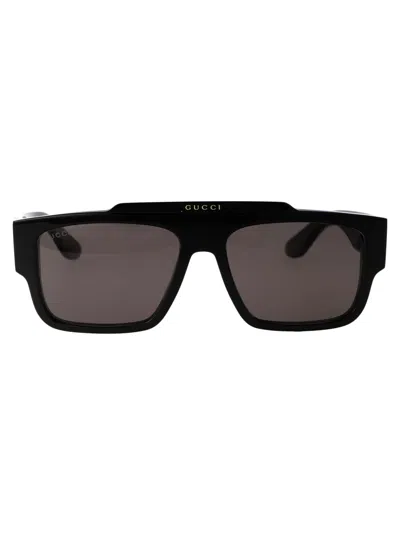 Gucci Gg1460s Sunglasses In 001 Black Black Grey