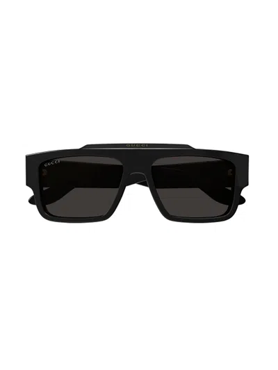 Gucci Eyewear Rectangular Frame Sunglasses In Black