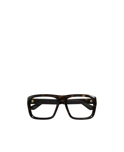 Gucci Gg1462o Tortoiseshell-effect Square-frame Glasses In Black