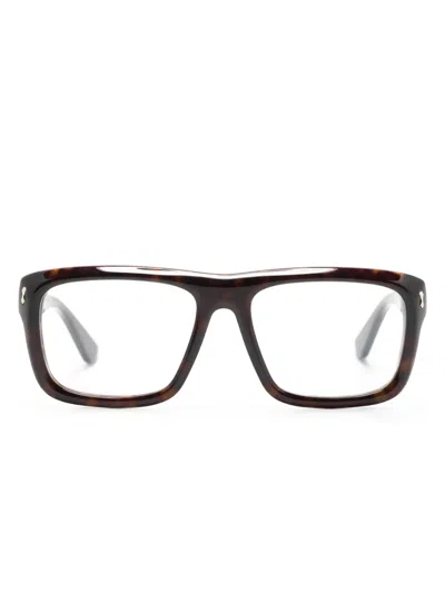 Gucci Eckige Gg1462o Brille In Schildpattoptik In Braun