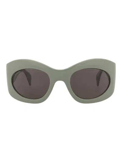 Gucci Gg1463s Sunglasses In 30013 - Green Green Grey