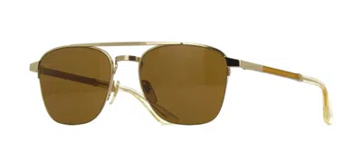 Pre-owned Gucci Gg1480s Spotted Brown/silver Mirrored (002) Sunglasses