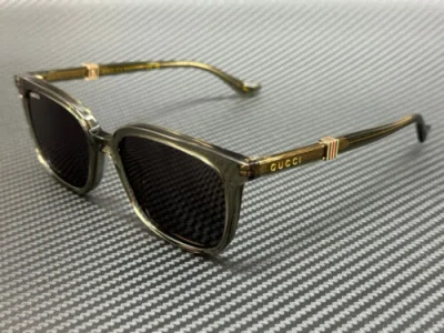 Pre-owned Gucci Gg1493s 003 Brown Grey Men's Large 54 Mm Sunglasses In Gray