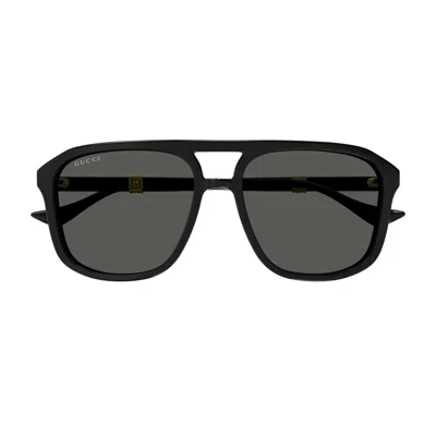 Gucci Gg1494s Linea Web 001 Sunglasses In Black
