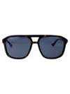 Gucci Havana Havana Blue Acetate Sunglasses In Blue