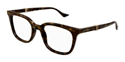Gucci Gg1497o Men's Glasses, Tortoiseshell, Size 52 In Brown