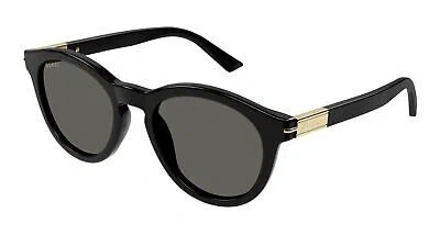 Pre-owned Gucci Gg1501s-001 Black Sunglasses In Gray