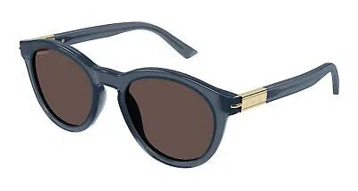 Pre-owned Gucci Gg1501s-003 Blue Sunglasses In Brown