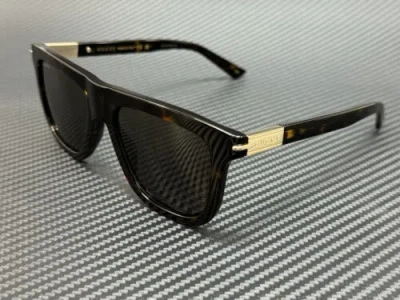 Pre-owned Gucci Gg1502s 002 Havana Brown Men's Large 54 Mm Sunglasses