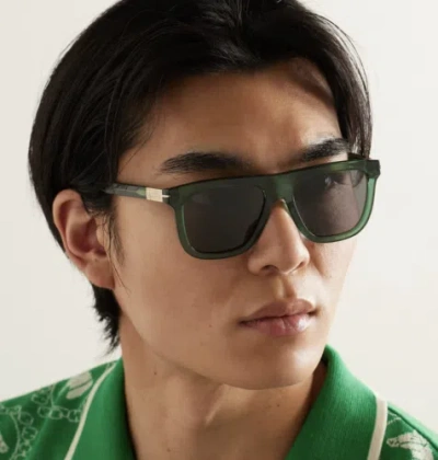 Pre-owned Gucci Gg1502s-003 Green Sunglasses