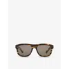 Gucci Womens Brown Gg1509s Round-frame Acetate Sunglasses