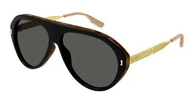 Pre-owned Gucci Gg1515s-001 Black Sunglasses In Gray