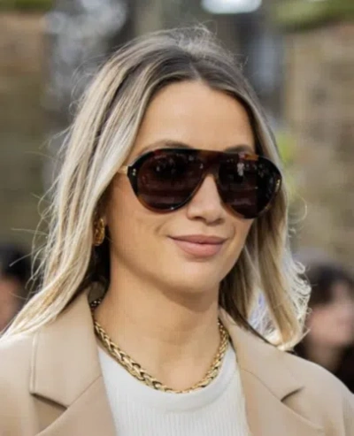 Pre-owned Gucci Gg1515s-002 Havana Sunglasses