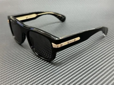Pre-owned Gucci Gg1517s 001 Black Grey Men's Medium 54 Mm Sunglasses In Gray