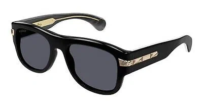 Pre-owned Gucci Gg1517s-001 Black Sunglasses In Gray