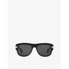 Gucci Womens Black Gg1517s Square-frame Acetate Sunglasses