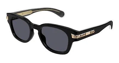 Pre-owned Gucci Gg1518s-001 Black Sunglasses In Gray