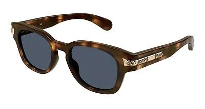 Pre-owned Gucci Gg1518s-002 Havana Sunglasses In Blue
