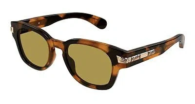 Pre-owned Gucci Gg1518s-003 Havana Sunglasses In Brown