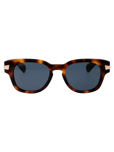 Gucci Gg1518s Sunglasses In 002 Havana Havana Blue