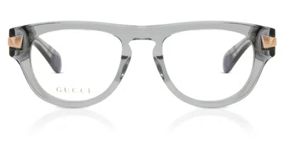 Gucci Gg1519o Men's Glasses, Grey, Size 51 In Metallic