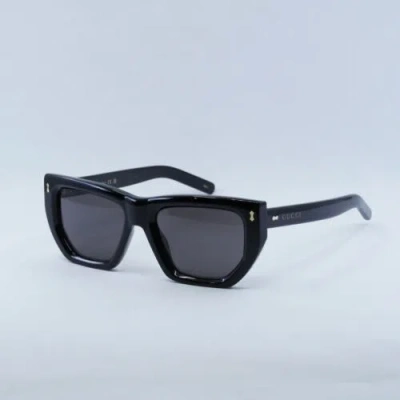 Pre-owned Gucci Gg1520s 001 Black/grey 53-19-145 Sunglasses Authentic In Gray