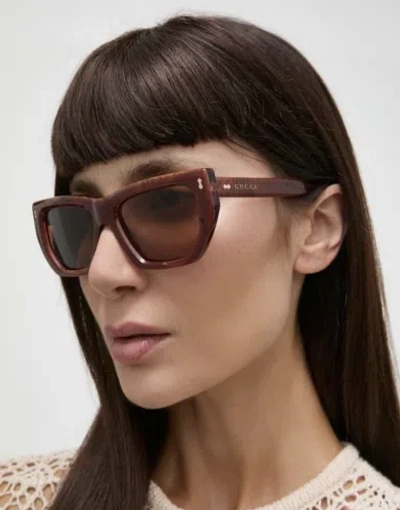 Pre-owned Gucci Gg1520s-003 Pink Sunglasses