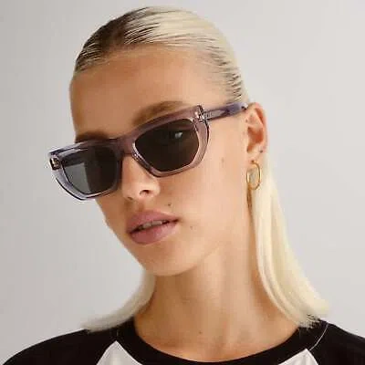 Pre-owned Gucci Gg1520s-004 Grey Grey Grey Sunglasses In Gray