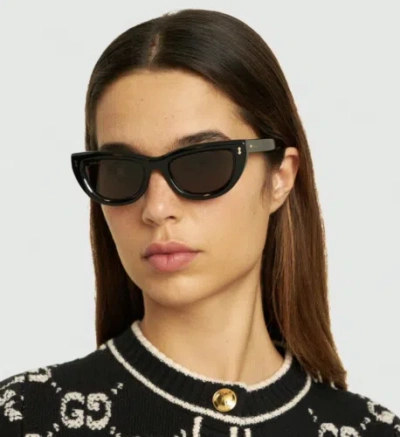 Pre-owned Gucci Gg1521s-001 Black Sunglasses