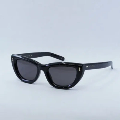 Pre-owned Gucci Gg1521s 001 Black/grey 51-20-140 Sunglasses Authentic In Gray