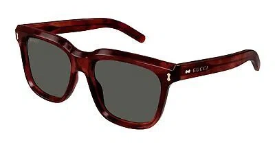 Pre-owned Gucci Gg1523s-002 Havana Sunglasses
