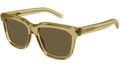 Pre-owned Gucci Gg1523s-004 Yellow Brown