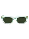 Gucci Green Green Green Acetate Sunglasses In Green