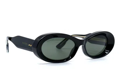 Pre-owned Gucci Gg1527s 001 Black Grey Authentic Sunglasses 54-17 In Gray