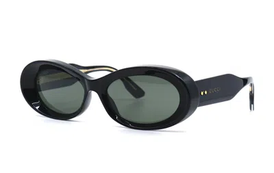 Pre-owned Gucci Gg1527s 001 Black Grey Women's Authentic Sunglasses 54-17-145 In Gray