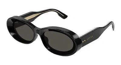 Pre-owned Gucci Gg1527s-001 Black Sunglasses In Gray