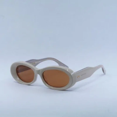 Pre-owned Gucci Gg1527s 004 Beige/rust Brown 54-17-145 Sunglasses Authentic